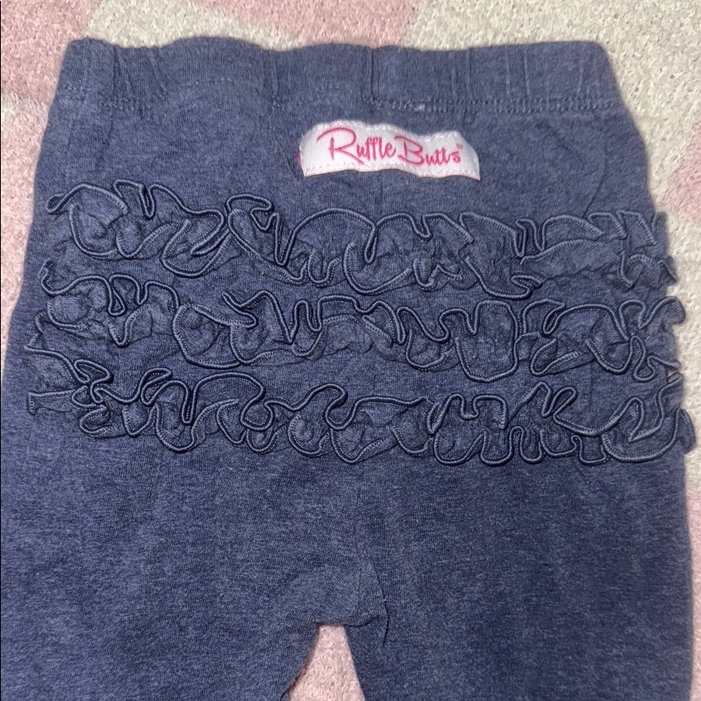 Ruffle Butts| Ruffle Denim Legging - Picture 4 of 5